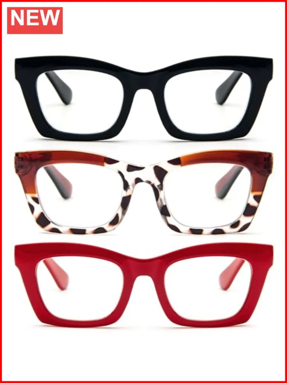 Blue Light Blocking Oversized Reading Glasses for Women Spring Hinge